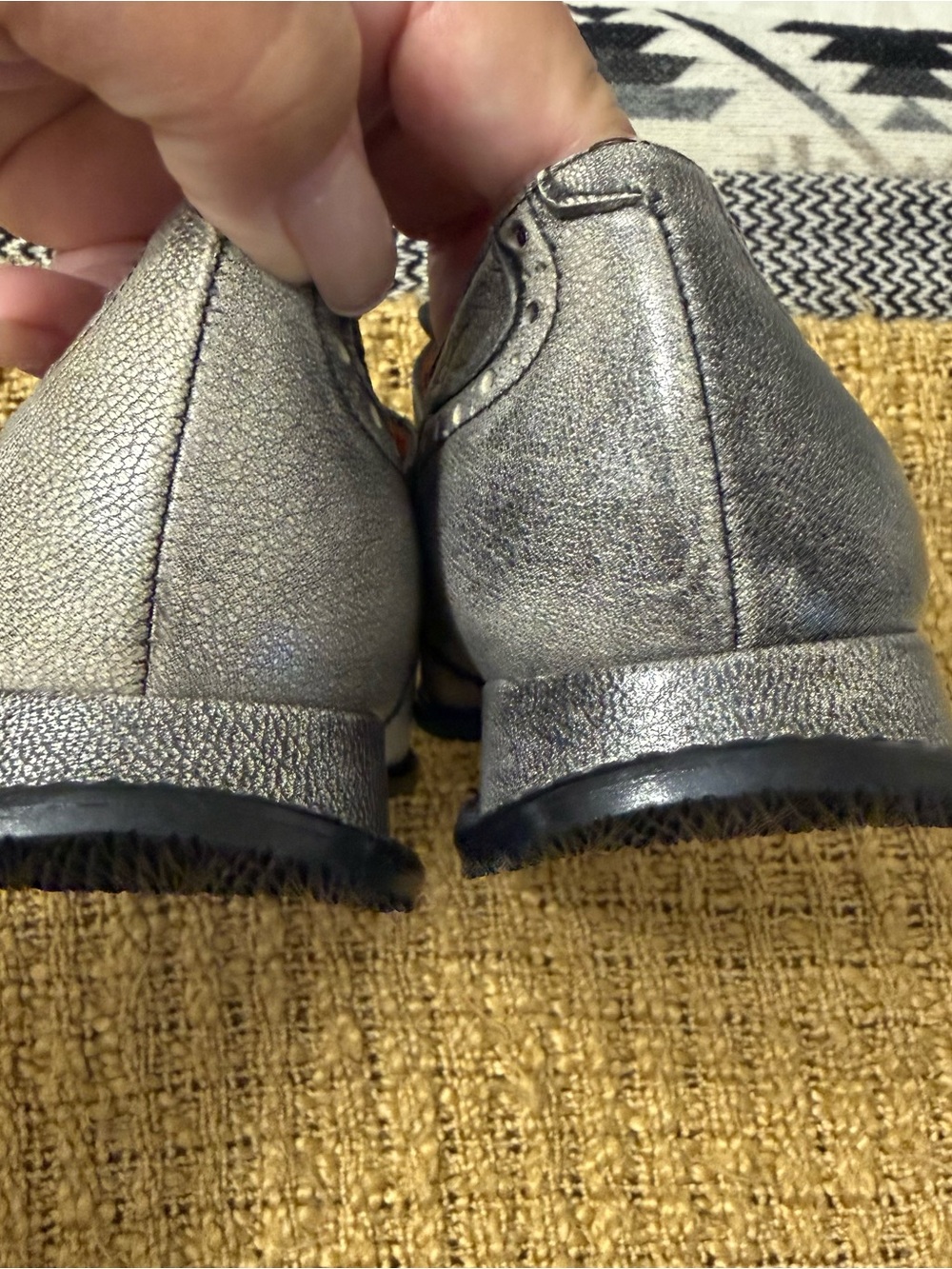 Audley Oxford Wingtip Vintage Gray Shoes - Picture 7 of 8